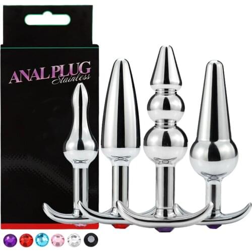 Stainless Steel Anal Plug Anchor Metal Vaginal Dildo Masturbation Massage Butt Plug Beads For Women Men Outdoor Play Sex Toys