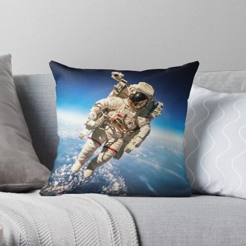 Astronaut in orbit Throw Pillow Cushion Cover Polyester throw pillows case on sofa home living room car seat decor 45x45cm