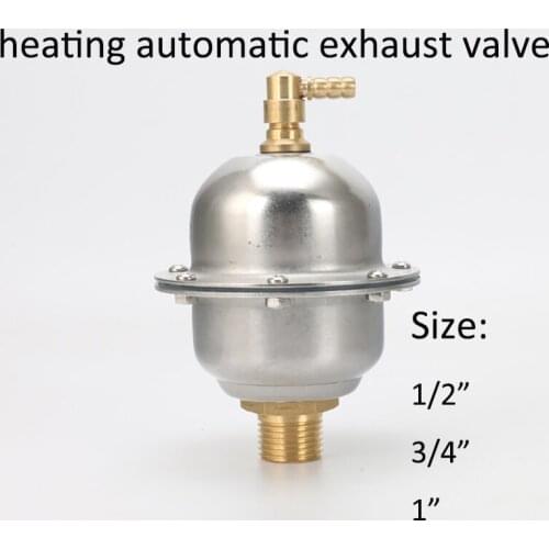 304 Stainless Steel Heating Automatic Exhaust Valve bleeder valve DN15 DN20 DN25 in low pressure brass air release valve