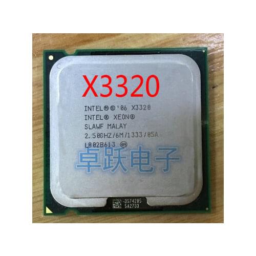 Intel Xeon X3320 x3320 Quad Core 2.5GHz LGA 775 95W 6M 1333 Cache Server CPU scrattered piece free shipping
