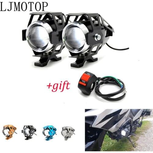 For Honda For Kawasaki Z750 Z800 For YAMAHA MT09 MT10 R1 Motorcycle 12V LED Headlights Auxiliary Lamp U5 Spotlight Motorbike