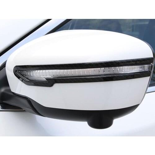 For Nissan X-trail t32 Qashqai j11 2014-2020 for Murano 2015-2020 Carbon Chrome Rear View Mirror Trim Mirror Protector Strip