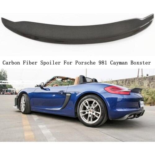 For Porsche 981 Cayman Boxster 2013 2014 2015 2016 Carbon Fiber Spoiler High Quality Wing Lip Spoilers