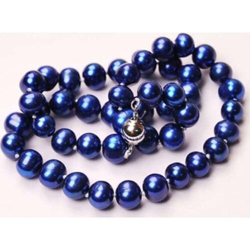 Hot sale new Style >>>>>AA+ 8-9mm PEACOCK BLACK AKOYA PEARLS NECKLACE 17"
