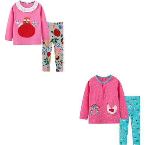 SAILEROAD 2 Set Children Dinosaur Clothing Set For Boys Cotton Long Sleeve Clothes Kids Animals Printed Tops+Pants Girls Costume