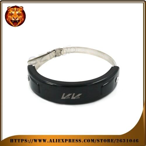 Motorcycle bike Silencer Round Oval Exhaust Protector Protect Can Cover For SUZUKI RV125 VANVAN VAN Fit Scope 100mm-140mm LOGO