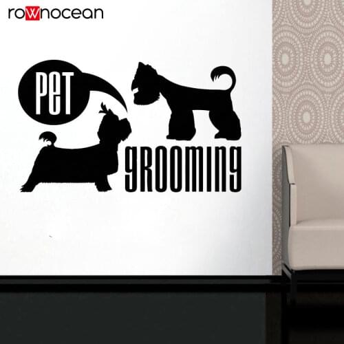 Pet Grooming Wall Decal- Dog Grooming Salon Decor- Animal Decals For Pet Shop Window - Dog Lover Gift DIY Murals Dg01