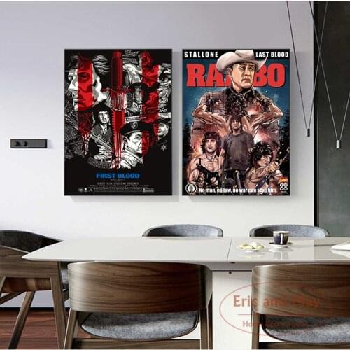First Blood Movie Canvas Painting Wall Art Print Modern Poster Vintage Poster Decorative Home Decor Cuadros