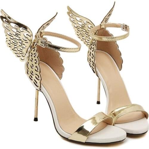 Phoentin sexy Gold super thin high heel Sandals Womens summer party footwear shoes silver FT1441