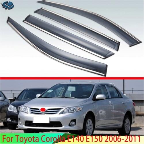 For Toyota Corolla 2008-2013 Plastic Exterior Visor Vent Shades Window Sun Rain Guard Deflector 4pcs