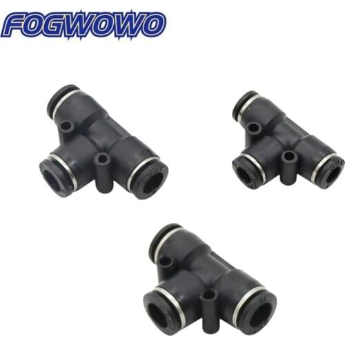 Plastic Reducer Tee Sliding Lock Quick Connector Greenhouse Garden Water Irrigation Connector Atomizing Pneumatic Connector 5pcs