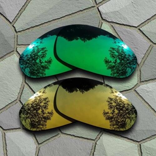 Jade Green&Yellow Golden Sunglasses Polarized Replacement Lenses for Juliet