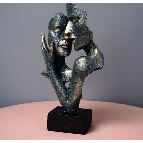 Retro Abstract Figures Vintage Bust Statue Resin Crafts Figurines Home Decoration Living Room Interior Office Desk Decor