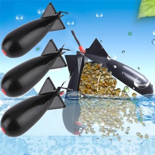 Carp Fishing Rocket Feeder Float Spod Bomb Float Lure Bait Holder 2 Size Pellet Rockets Feeders Position Gear Accessories