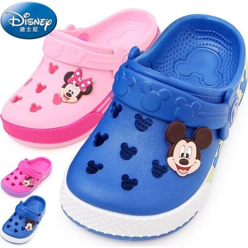 Disney Mickey Cartoon Sandals Childrens Hole Shoes Summer 2021 Baby Boys Slippers Big Boys Girls Beach Sandals Slippers