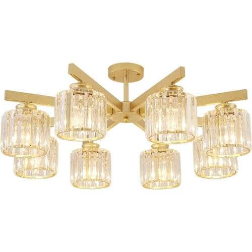 Nordic Chandelier Living Room Crystal Lamp Modern Atmospheric led crystal chandeliers lighting fixture Bedroom Dining Room Light