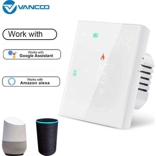 Tuya WIFI Smart Thermostat 220V Electric/Water/Gas Boiler Heating Thermostat Temperatur Controller Works with Google Home, Alexa