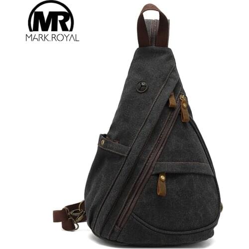 MARKROYAL Canvas Shoulder Bag Chest Bags Crossbody Bag Mens Casual Bag Backpacks Student Multifunctional Dropshipping