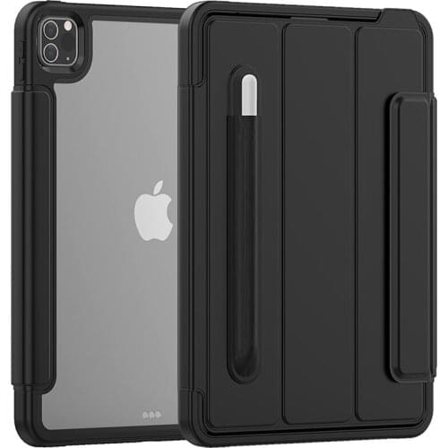 Ultra Slim Magnet PU Leather Case for iPad Air 4 10.9 Flip Cover with Pencil Slot for iPad Pro 11 2018 2020 Smart Cover+Pen