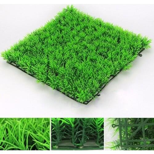 Green Square Artificial Grass Lawn Fish Tank Lawn Aquarium Fake Grass Decoration Mat