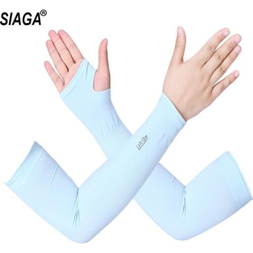 Ladies Summer Running Icy Sleeve Sunscreen Female Gloves Womens Ice Silk Arm Guards UV Protection Sleeves for Women MSK003