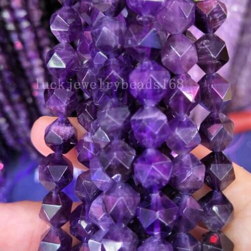 1 strand Free Shipping Women Fashion Jewelry 6mm 8mm 10mm A++ Natural Purple Crystal Star Women Men Loose Beads 15.5" FG7783