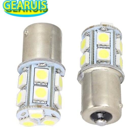 10X Auto led lamp S25 P21W BA15S 1156 13 smd 5050 13SMD 3 chips car led tail lap turn signal light 360 lighting Car Lights DC12V