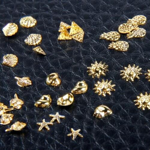 1000pcs Seashell Starfish Mermaid 3D Nail Decorations Ocean Nail Art Studs Nail Charms Accessories 5*5mm Design Charms Nail Art