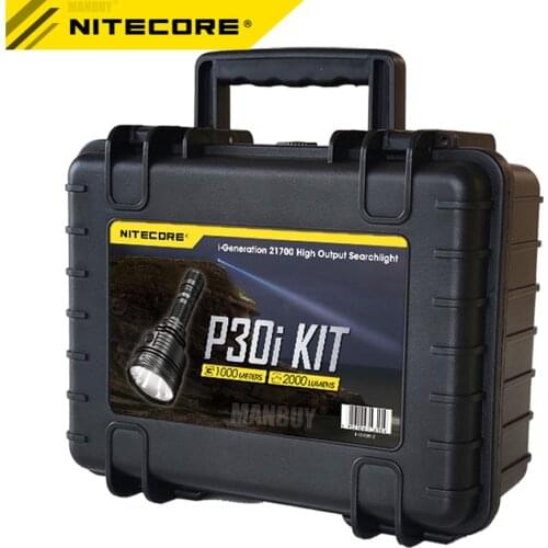 2021 NITECORE P30i KIT BoxSet Flashlight + GunMount+Filter + NL2150HPi 5000mAh 21700 Rechargeable Battery+ RSW2i Remote+ Holster