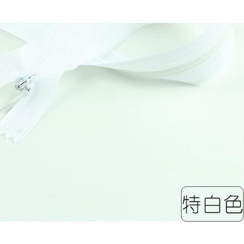 3# Invisible Zipper Zip 28 40 50 60 cm Long Black White Nylon Ziper Zips Zippers For Sewing Clothes