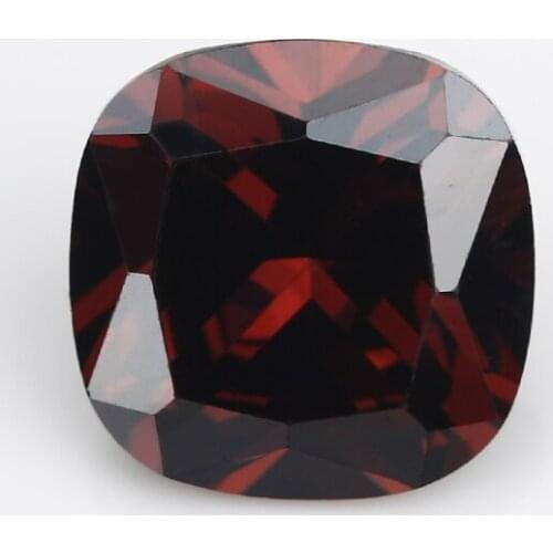 50PCS 2x2~10x10mm Cushion Shape Coffee color AAAAA Loose Cubic Zirconia stone Brilliant Cut CZ Stone For Jewelry DIY