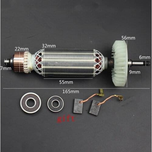 AC220V-240V Armature Rotor for MAKITA 9556 9557 9558 9556NB 9556HN 9557NB 9557HN 9558NB 9558HN Angle Grinder Power Tool Parts