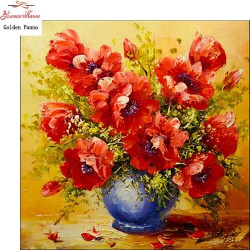 GlodenPanno,5D,Full,DIY Diamond Embroidery,round,Diamond Painting,Cross Stitch,3D,Diamond,Mosaic,Needlework,Crafts,chrysanthemum