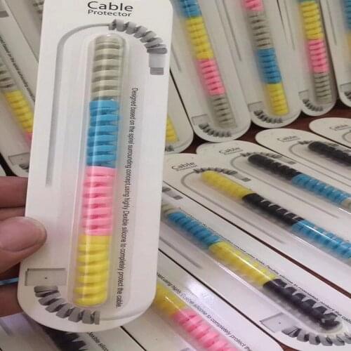 Antirr 4PCS Cable Protector for Original iPhone Cable Charger USB Cable Winder for iPhone x 8 6 7Data Cable Organizer Cord Saver