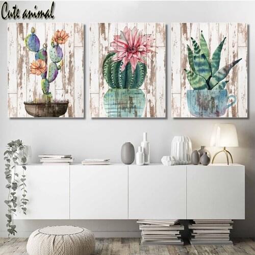 Diy diamond painting Color cactus aloe flower plant 5d diamond embroidery cross stitch diamond mosaic Handmade Full drill square