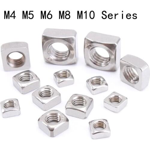 DIN 557 Square Nut M4 M5 M6 M8 M10 304 Stainless Steel Square Nuts