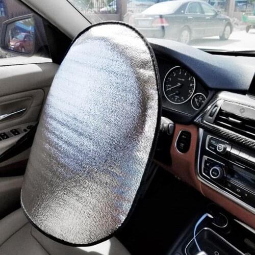 Summer Car Steering Wheel UV Resistant SunShades Sunscreen Insulation Cover