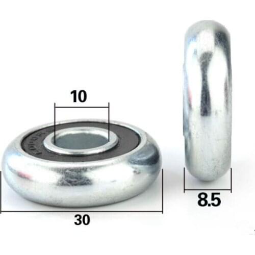 DuoWeiSi 10*30*8.5mm Metal spherical bearing roller guide rolling pulley mechanical iron wheel bearing 219kg Inside 10mm