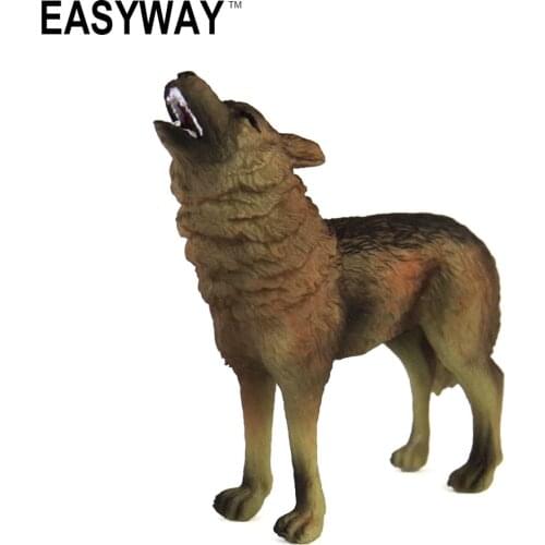 Mr.Froger Wolf Model Toy Wild Animals Toys Set Zoo modeling plastic Solid Classic Toys Children plastic cute Animal Models vivid