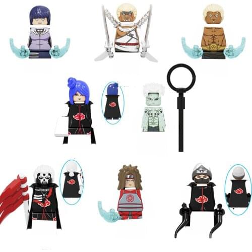 8-piece set of Hokage Jiraiya tail monster small particle assembly building blocks toy action figure doll childrens gift opp bag