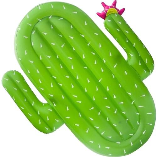 Inflatable Cactus Pool Float Green Cactus Swimming Pool Air Bed PVC Cactus Waterbed Adults Water Sports Beach Toy