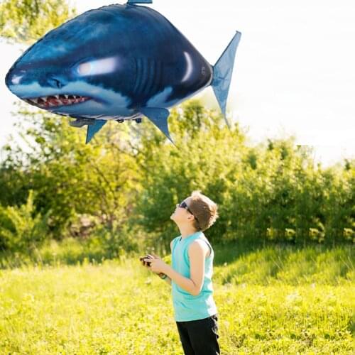New Remote Control Shark Toys Infrared Rc Electric Flying Air Balloons Kids Toy Air Swimming Fish Rc Animal Creative Gifts Part