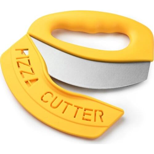 Pizza Cutter with Protector Stainless Steel Pizza Knife Cake Bread Round Cutter Kitchen Baking for Home