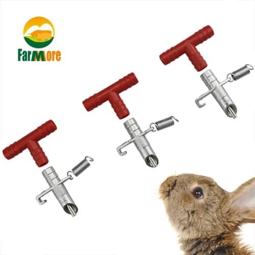 20 Set/Pcs Nipple Drinkers Rabbit Drinker Rodents Automatic Waterer Drinker Feeder Rabbit Water Nipple Bunny Farm Accessories
