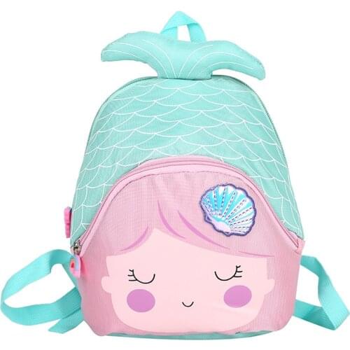 Fashion 3D Mermaid School Bags For Girls Cute Toddler Kids School Backpack Classical Cartoon Design Children Travel Bags Mochila