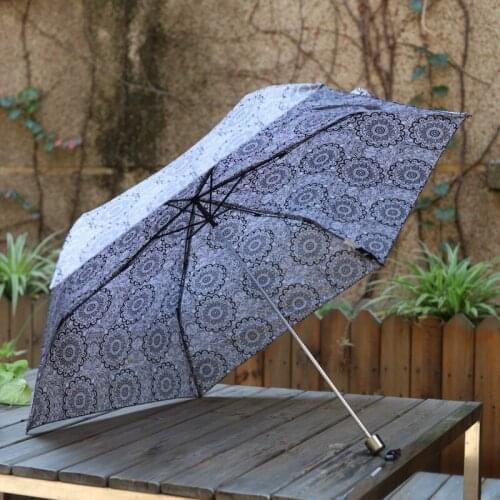 Three-folding umbrella lightweight and portable umbrella reinforced windproof and strong umbrella men and women umbrella
