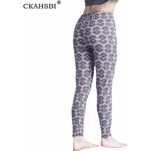 CKAHSBI Sport Legging Women Fitness Running Gym Slim Yoga Pants High Waist Push Up Stretch Workout New Printed Tights Bottom