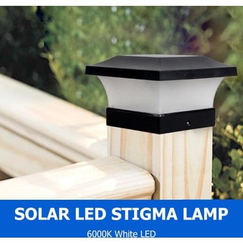 Solar Fence Light Landscape Lamp Garden Post Cap Lamp 6LEDs Waterproof Outdoor Column Path Deck Square Decor Intelligent Light