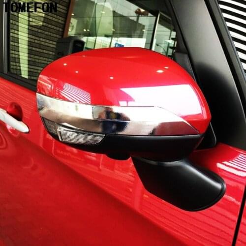 TOMEFON 2pcs For TOYOTA TANK ABS Chrome Side Rearview Mirror Cover Trim Strip Molding Car Exterior Styling Left & Right
