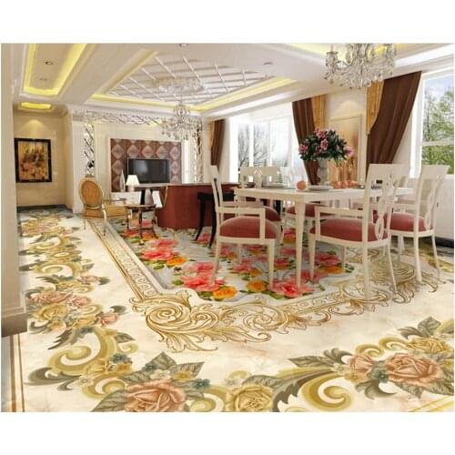 Home Decoration Marble flower Photo wallpaper mural floor Custom photo floor wallpaper 3d floor wallpapers